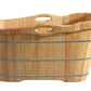 ALFI brand AB1187 57" Free Standing Wooden Soaking Bathtub with Headrest