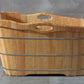 ALFI brand AB1187 57" Free Standing Wooden Soaking Bathtub with Headrest