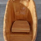 ALFI brand AB1187 57" Free Standing Wooden Soaking Bathtub with Headrest
