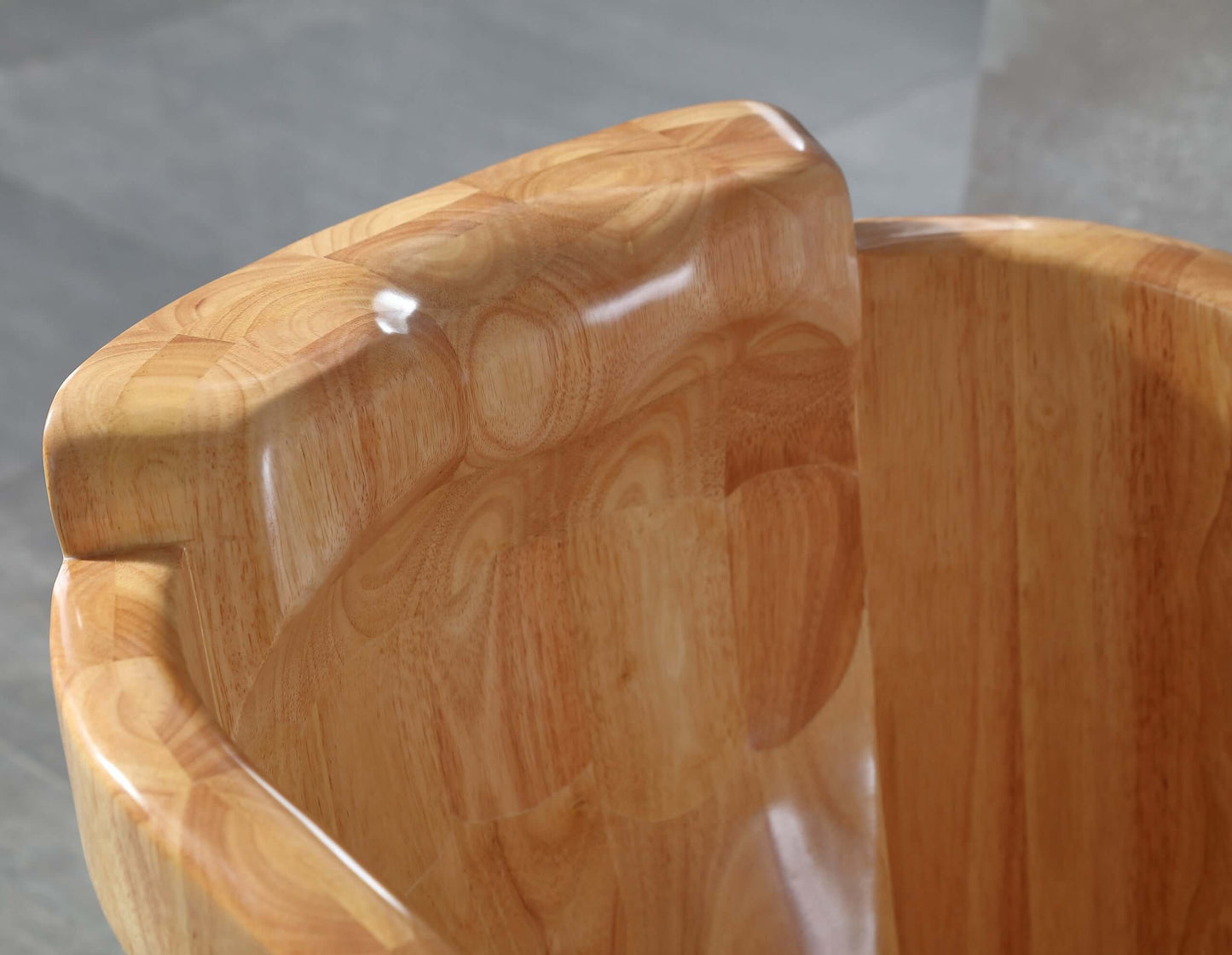 ALFI brand AB1187 57" Free Standing Wooden Soaking Bathtub with Headrest