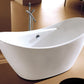 ALFI brand AB8803 68 Inch White Oval Acrylic Free Standing Soaking Bathtub