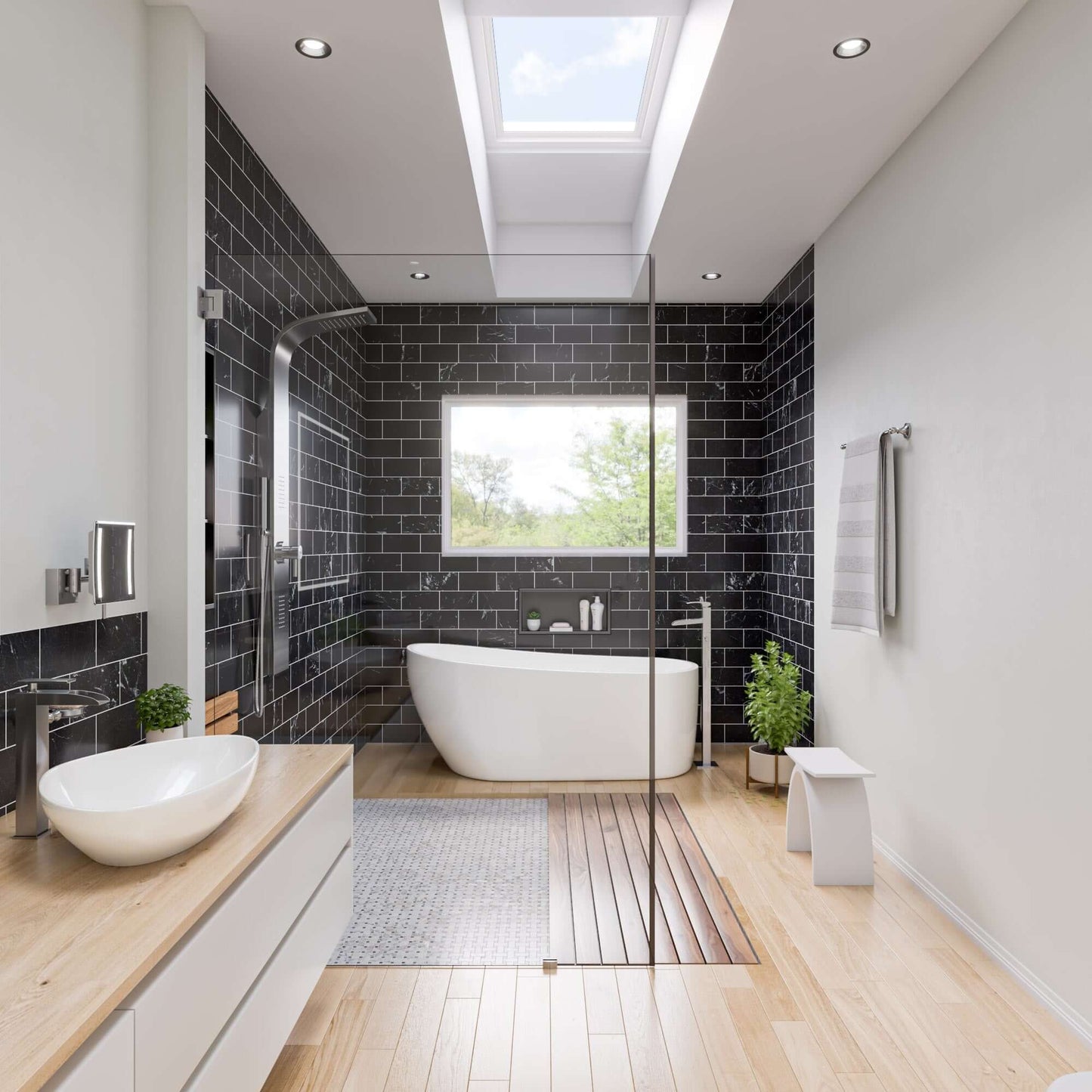 ALFI brand AB8826 68 Inch White Oval Acrylic Free Standing Soaking Bathtub