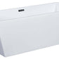 ALFI brand AB8833 59 Inch White Rectangular Free Standing Soaking Bathtub