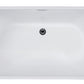 ALFI brand AB8838 59 Inch White Oval Acrylic Free Standing Soaking Bathtub