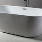 ALFI brand AB8839 67 Inch White Oval Acrylic Free Standing Soaking Bathtub