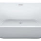 ALFI brand AB8839 67 Inch White Oval Acrylic Free Standing Soaking Bathtub