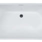 ALFI brand AB8839 67 Inch White Oval Acrylic Free Standing Soaking Bathtub