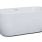 ALFI brand AB8839 67 Inch White Oval Acrylic Free Standing Soaking Bathtub