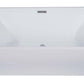 ALFI brand AB8840 67 Inch White Rectangular Acrylic Free Standing Soaking Bathtub