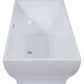 ALFI brand AB8840 67 Inch White Rectangular Acrylic Free Standing Soaking Bathtub