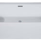 ALFI brand AB8858 59 Inch White Rectangular Acrylic Free Standing Soaking Bathtub