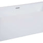 ALFI brand AB8859 67 Inch White Rectangular Acrylic Free Standing Soaking Bathtub