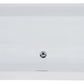 ALFI brand AB8859 67 Inch White Rectangular Acrylic Free Standing Soaking Bathtub
