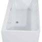 ALFI brand AB8859 67 Inch White Rectangular Acrylic Free Standing Soaking Bathtub