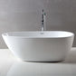 ALFI brand AB8861 59 Inch White Oval Acrylic Free Standing Soaking Bathtub
