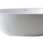 ALFI brand AB8861 59 Inch White Oval Acrylic Free Standing Soaking Bathtub