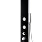 ALFI brand ABSP55B Black Glass Shower Panel with 2 Body Sprays and Rain Shower Head