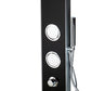 ALFI brand ABSP55B Black Glass Shower Panel with 2 Body Sprays and Rain Shower Head