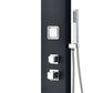 ALFI brand ABSP65B Black Aluminum Shower Panel with 2 Body Sprays and Rain Shower Head
