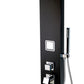 ALFI brand ABSP65B Black Aluminum Shower Panel with 2 Body Sprays and Rain Shower Head