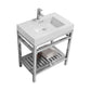 Cisco 30" Stainless Steel Console with Acrylic Sink - Chrome