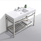 Cisco 48" Stainless Steel Console with Acrylic Sink - Chrome
