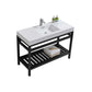 Cisco 48" Stainless Steel Console with Acrylic Sink - Matt Black