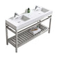 Cisco 60" Single Sink Stainless Steel Console with Acrylic Sink - Chrome