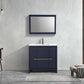 KubeBath Dolce 36″ Blue Modern Bathroom Vanity with White Quartz Counter-Top