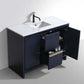 KubeBath Dolce 48″ Blue Modern Bathroom Vanity with White Quartz Counter-Top
