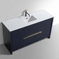 KubeBath Dolce 60″ Blue Modern Bathroom Vanity with White Quartz Counter-Top