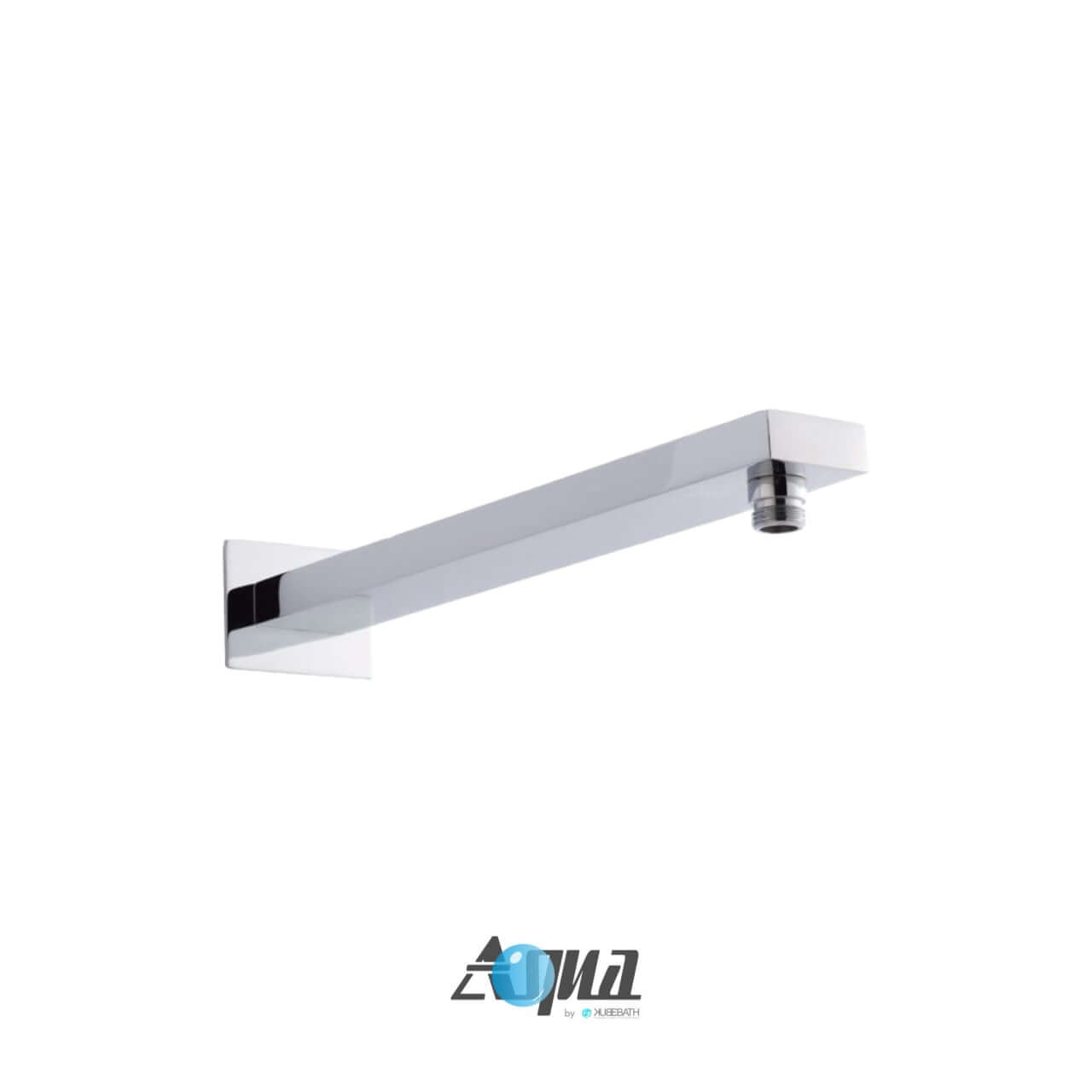 Aqua Piazza brass shower set with 8" square rain shower by KubeBath, featuring modern luxury design and solid brass construction