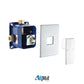 Aqua Piazza Chrome Shower Set with 12" Square Rain Shower
