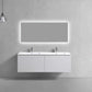 Balli 60'' Double Sink Wall Mount Modern Bathroom Vanity in Gloss White Finish