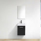 Bliss 16" Wall Mount Modern Bathroom Vanity High Gloss White I Black I Grey Oak I High Gloss Gray Oak I Walnut I Nature Wood