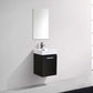 Bliss 16" Wall Mount Modern Bathroom Vanity High Gloss White I Black I Grey Oak I High Gloss Gray Oak I Walnut I Nature Wood