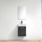 Bliss 16" Wall Mount Modern Bathroom Vanity High Gloss White I Black I Grey Oak I High Gloss Gray Oak I Walnut I Nature Wood