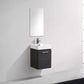 Bliss 16" Wall Mount Modern Bathroom Vanity High Gloss White I Black I Grey Oak I High Gloss Gray Oak I Walnut I Nature Wood