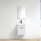 Bliss 16" Wall Mount Modern Bathroom Vanity High Gloss White I Black I Grey Oak I High Gloss Gray Oak I Walnut I Nature Wood