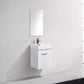 Bliss 16" Wall Mount Modern Bathroom Vanity High Gloss White I Black I Grey Oak I High Gloss Gray Oak I Walnut I Nature Wood