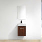 Bliss 16" Wall Mount Modern Bathroom Vanity High Gloss White I Black I Grey Oak I High Gloss Gray Oak I Walnut I Nature Wood