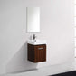 Bliss 16" Wall Mount Modern Bathroom Vanity High Gloss White I Black I Grey Oak I High Gloss Gray Oak I Walnut I Nature Wood