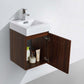Bliss 16" Wall Mount Modern Bathroom Vanity High Gloss White I Black I Grey Oak I High Gloss Gray Oak I Walnut I Nature Wood