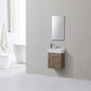 Bliss 18" Wall Mount Modern Bathroom Vanity, High Gloss White I Black I Gray Oak I Walnut I Nature Wood I Butternut