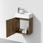 Bliss 18" Wall Mount Modern Bathroom Vanity, High Gloss White I Black I Gray Oak I Walnut I Nature Wood I Butternut
