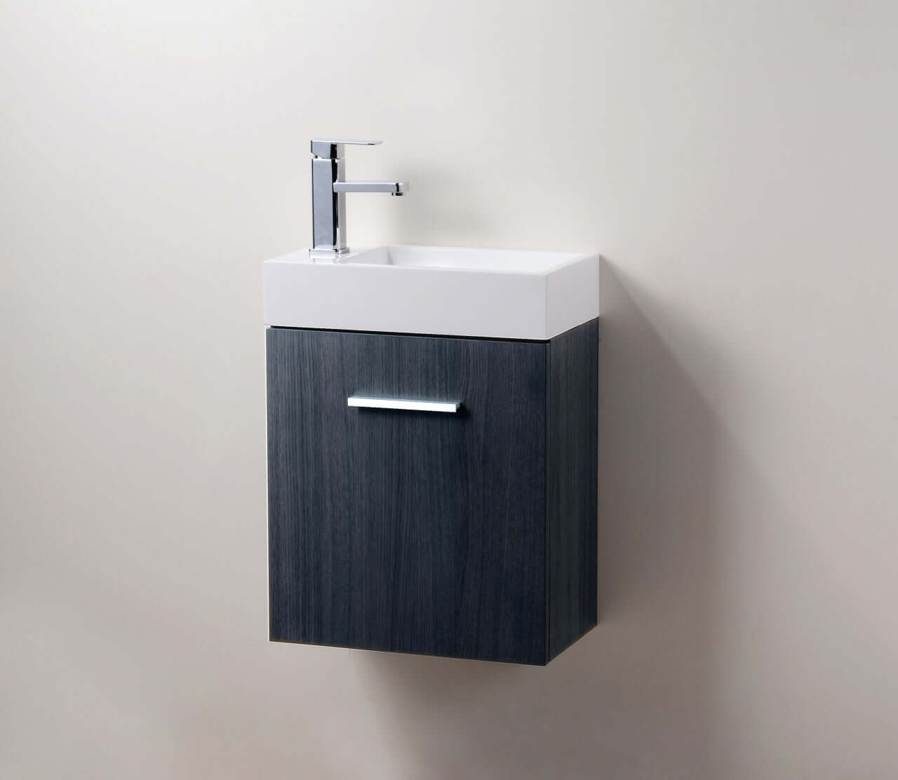 Bliss 18" Wall Mount Modern Bathroom Vanity, High Gloss White I Black I Gray Oak I Walnut I Nature Wood I Butternut