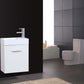 Bliss 18" Wall Mount Modern Bathroom Vanity, High Gloss White I Black I Gray Oak I Walnut I Nature Wood I Butternut