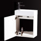 Bliss 18" Wall Mount Modern Bathroom Vanity, High Gloss White I Black I Gray Oak I Walnut I Nature Wood I Butternut