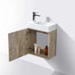 Bliss 18" Wall Mount Modern Bathroom Vanity, High Gloss White I Black I Gray Oak I Walnut I Nature Wood I Butternut