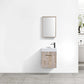 Bliss 18" Wall Mount Modern Bathroom Vanity, High Gloss White I Black I Gray Oak I Walnut I Nature Wood I Butternut